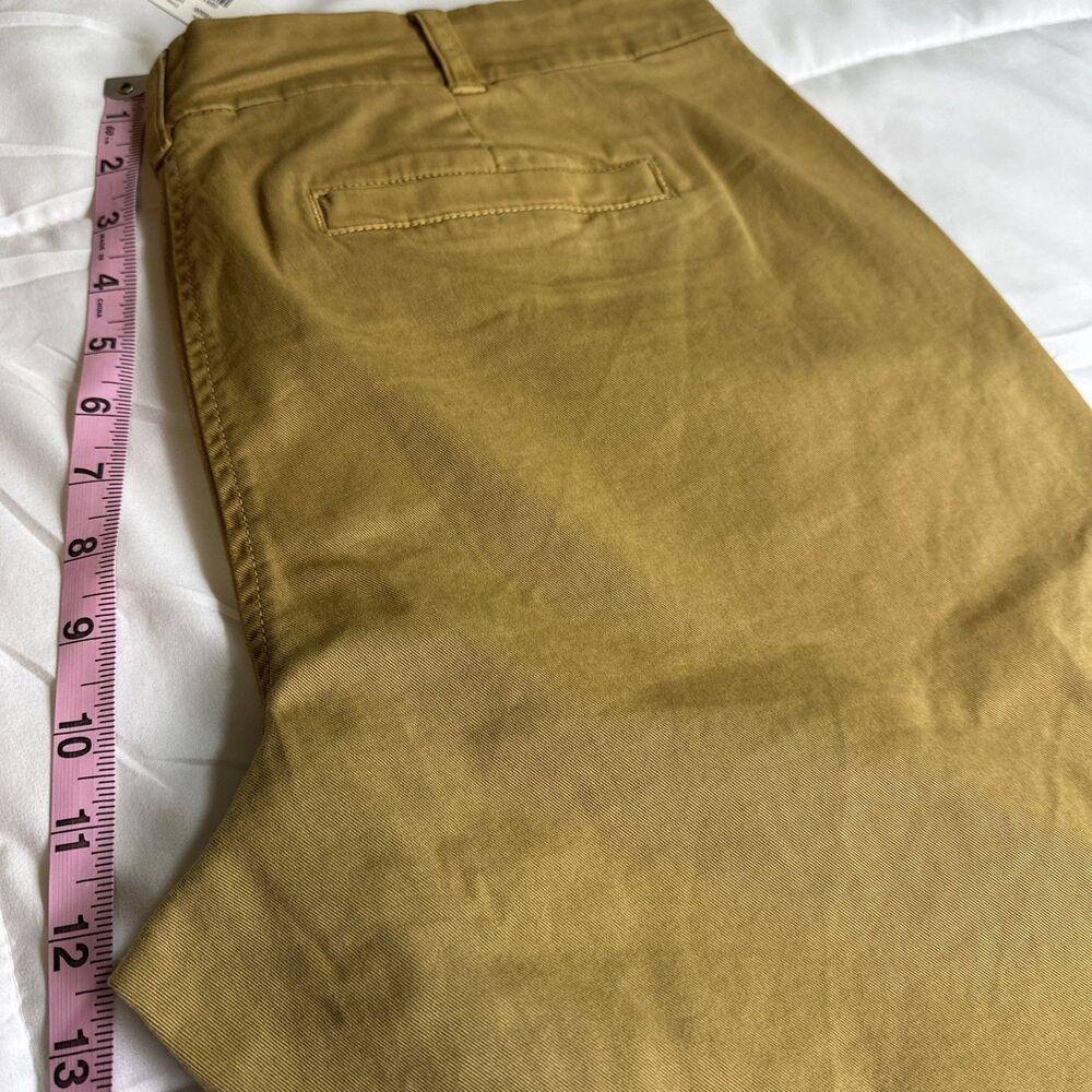 J.Crew 9" Bermuda Chino  Walking Short Sz 12 Camel Brown Mid-Rise Zip Flat Front - Picture 5 of 9
